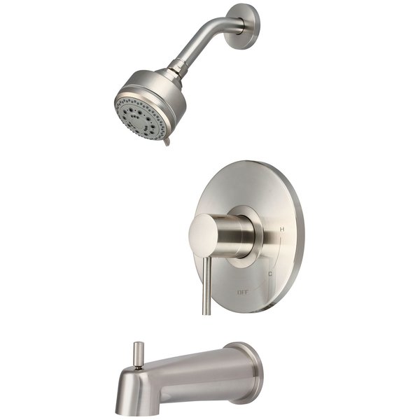 Pioneer Single Handle Tub and Shower Trim Set in PVD Brushed Nickel T-4MT111-BN